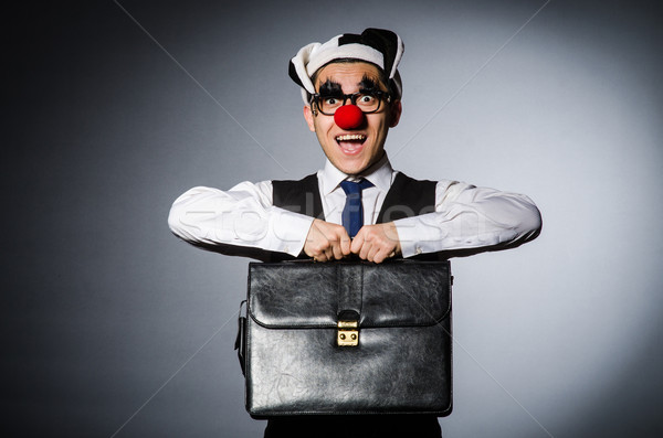 Clown businessman in funny concept Stock photo © Elnur