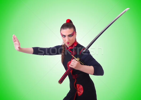 Woman in japanese martial art concept Stock photo © Elnur