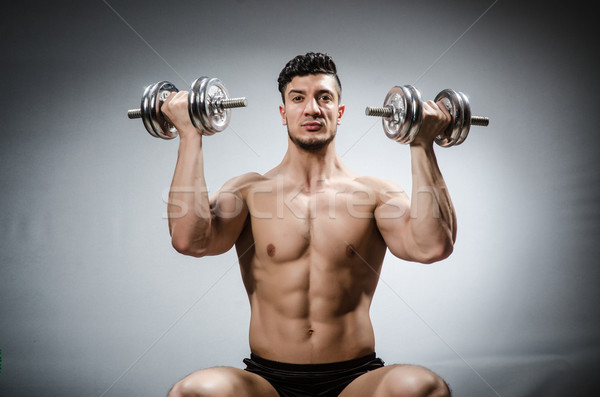 Stockfoto: Gespierd · bodybuilder · sport · fitness · gezondheid