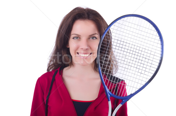Woman in red costume in sports sporting concept Stock photo © Elnur