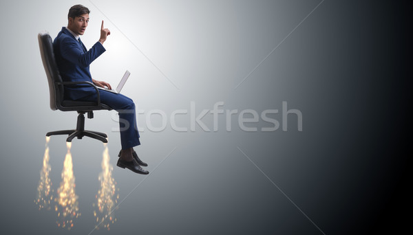 Stock photo: Businessman in promotion business concept