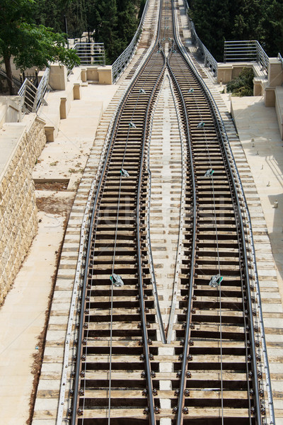 Rail tracks in bright summer day Stock photo © Elnur