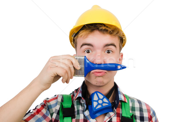 Stock photo: Funny painter isolated on white