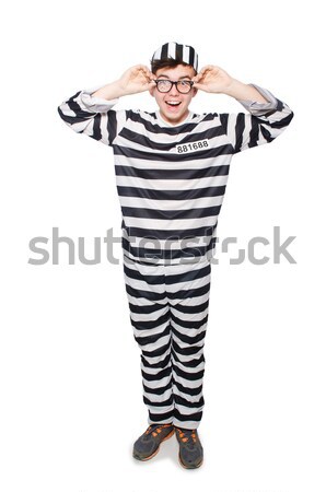 Więzienia więzień odizolowany biały działalności biznesmen Zdjęcia stock © Elnur