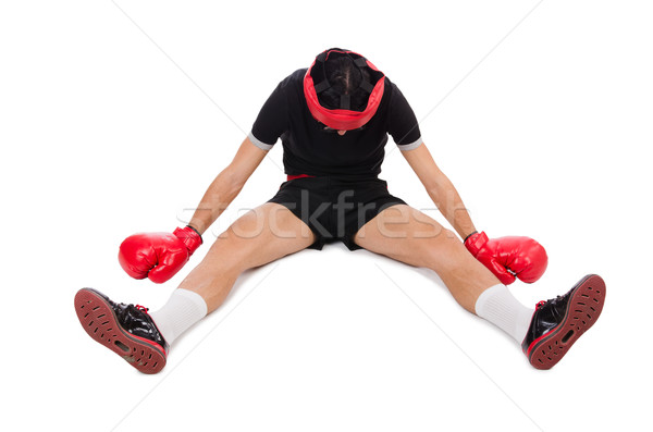 Funny boxer isolated on the white Stock photo © Elnur