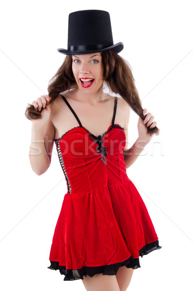 Сток-фото: молодые · женщины · модель · позируют · красный · мини