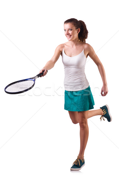 Woman tennis player isolated on white Stock photo © Elnur