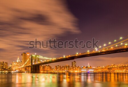 Noite panorama manhattan Nova Iorque EUA negócio Foto stock © Elnur