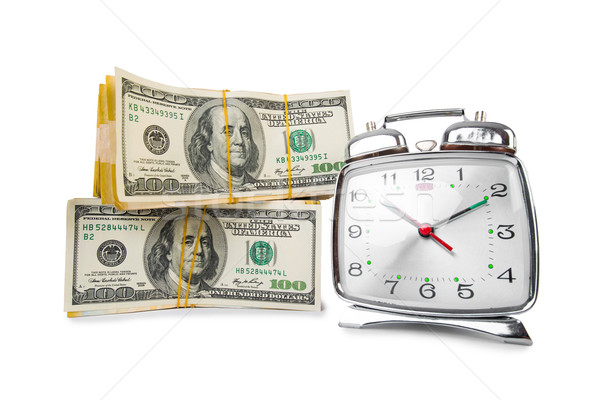 Time is money concept with clock and dollars Stock photo © Elnur
