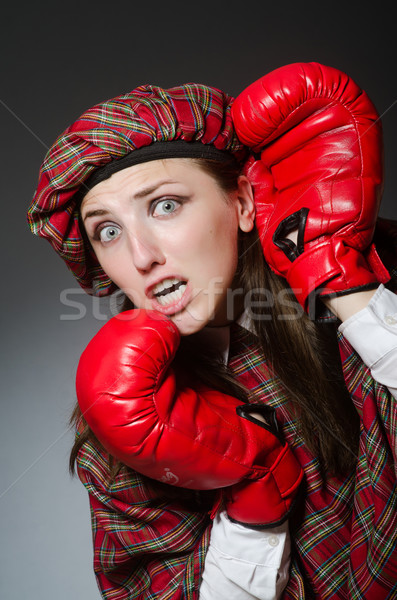 Femeie îmbrăcăminte box fată sportiv fitness Imagine de stoc © Elnur