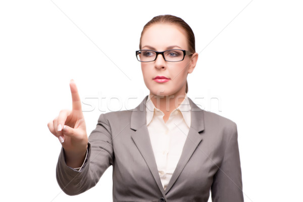 Strict serious businesswoman isolated on white Stock photo © Elnur