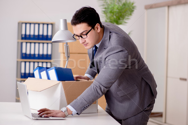 The businessman moving offices after promotion Stock photo © Elnur