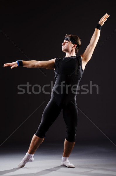 Táncos tánc sötét stúdió férfi divat Stock fotó © Elnur