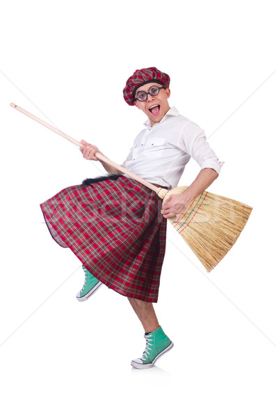 Funny scotsman isolated on the white background Stock photo © Elnur