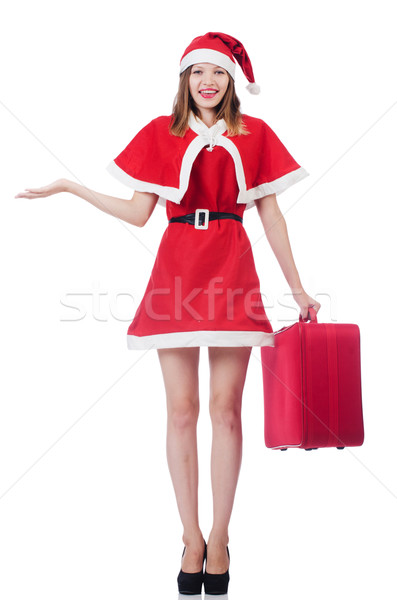 Rosso costume valigia ragazza Foto d'archivio © Elnur
