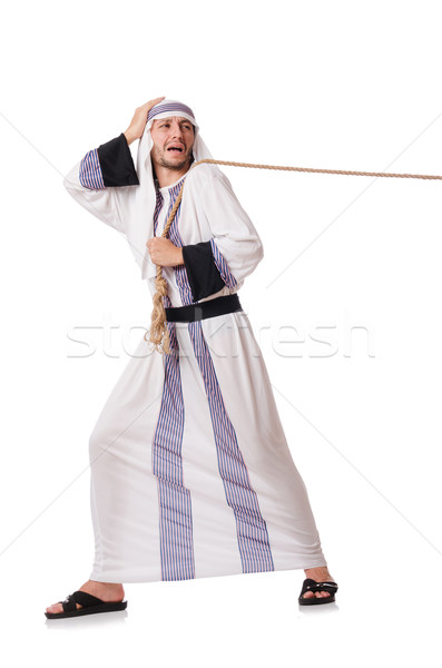 Arab man in tug of war concept Stock photo © Elnur