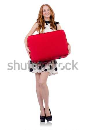 Stock photo: Woman ready for summer holiday isolated on white