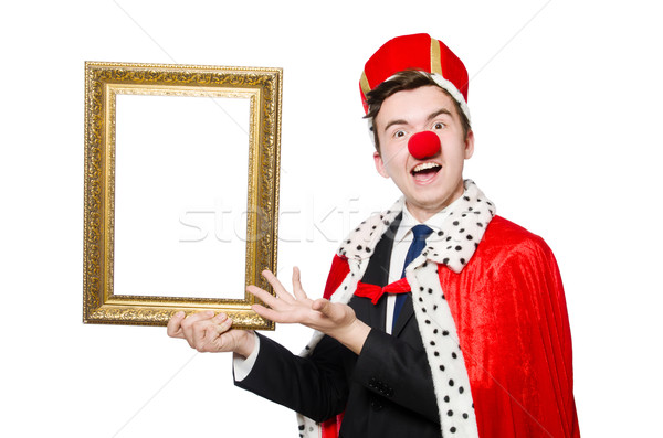 Funny Geschäftsmann Clown Nase Arbeit Hintergrund Stock foto © Elnur