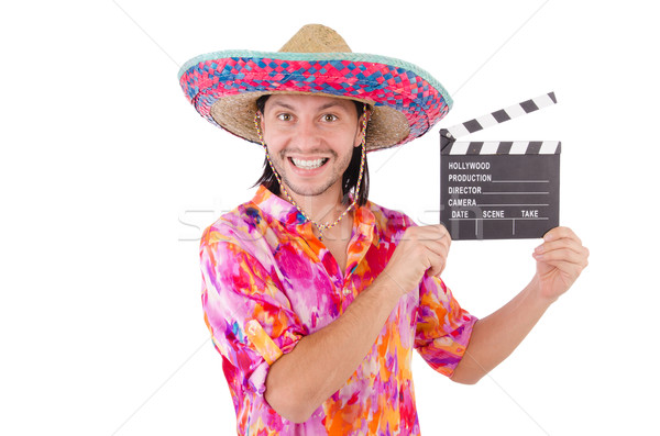 Zdjęcia stock: Funny · mexican · sombrero · hat · człowiek · film