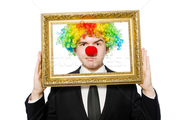 Clown isolated on the white background Stock photo © Elnur