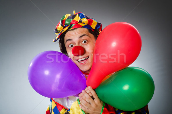 Funny clown komiczny człowiek zabawy tęczy Zdjęcia stock © Elnur