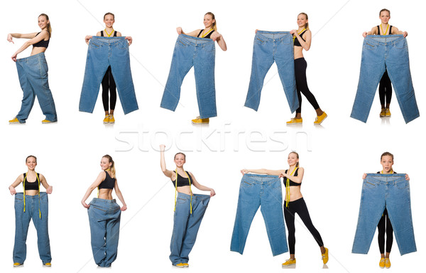 Composite photo of woman in dieting concept Stock photo © Elnur