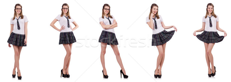 The young naughty student female isolated on white Stock photo © Elnur