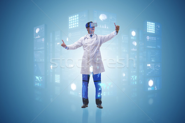 Doctor in telemedicine concept with virtual reality glasses Stock photo © Elnur