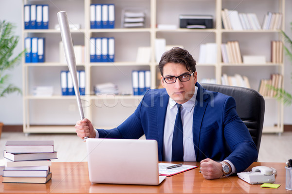 The angry aggressive businessman in the office Stock photo © Elnur