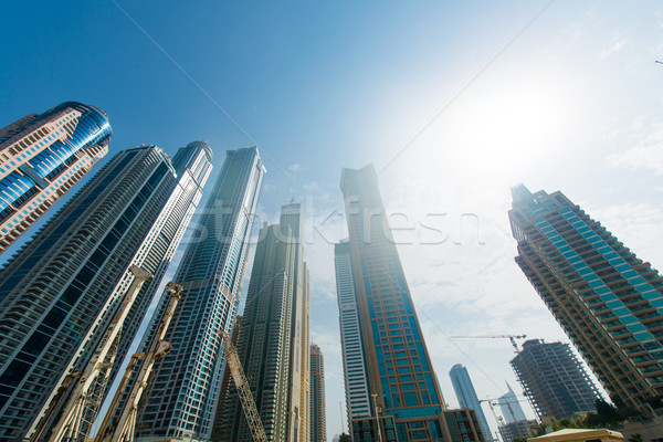 Wysoki Dubai marina wieżowce działalności niebo Zdjęcia stock © Elnur