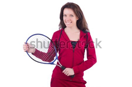 Woman in red costume in sports sporting concept Stock photo © Elnur