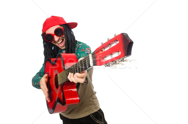 Homem guitarra musical homem branco branco festa Foto stock © Elnur
