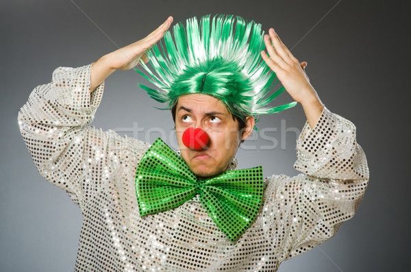 Funny man with mohawk hairstyle Stock photo © Elnur