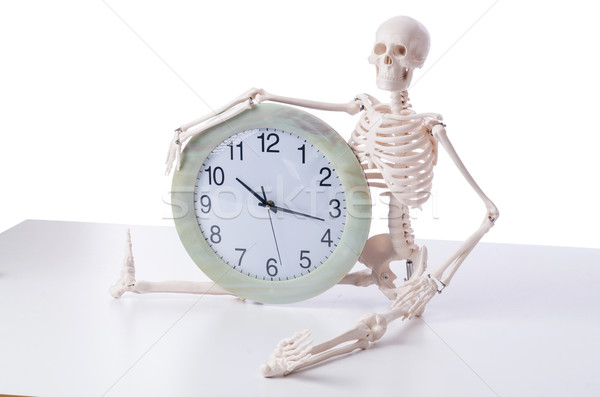 Csontváz óra izolált fehér férfi orvosi Stock fotó © Elnur