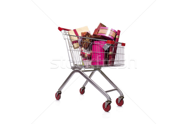 Shopping cart trolley isolated on the white background Stock photo © Elnur