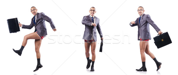 Composite photo of naked businessman on white Stock photo © Elnur