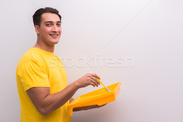 Man painting house in DIY concept Stock photo © Elnur