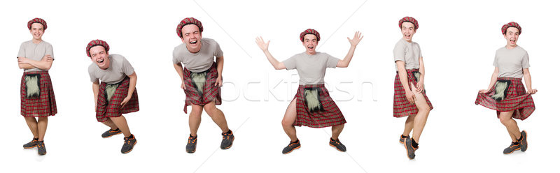 The funny scotsman isolated on white Stock photo © Elnur
