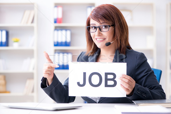 Stock photo: Businesswoman hiring new employees in office