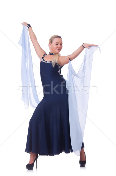 Kobieta taniec biały dance moda czerwony Zdjęcia stock © Elnur
