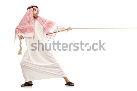 Arab man playing violing on white Stock photo © Elnur