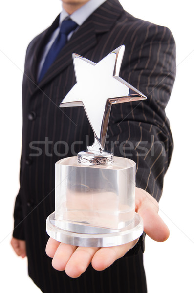 Businessman with star award isolated on white Stock photo © Elnur