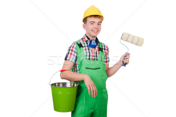 Funny painter isolated on white Stock photo © Elnur