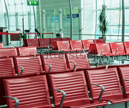 Chairs in the airport lounge area Stock photo © Elnur
