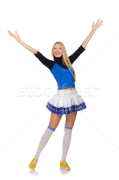 Cheerleader geïsoleerd witte vrouw glimlach school Stockfoto © Elnur