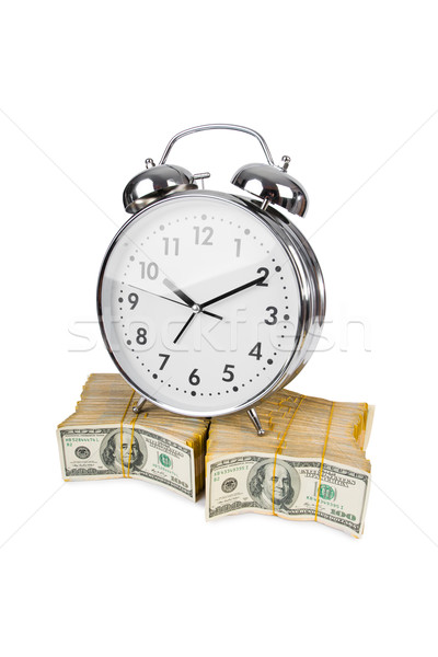 Tijd is geld klok dollar horloge cash financiële Stockfoto © Elnur