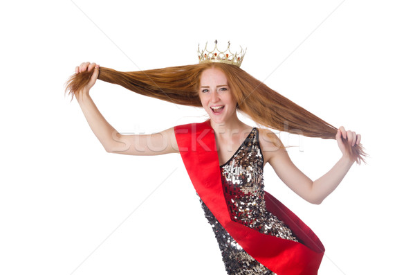 Beauty contest winner isolated on white Stock photo © Elnur