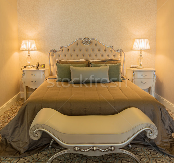 Chambre d'hôtel modernes intérieur maison design Voyage [[stock_photo]] © Elnur