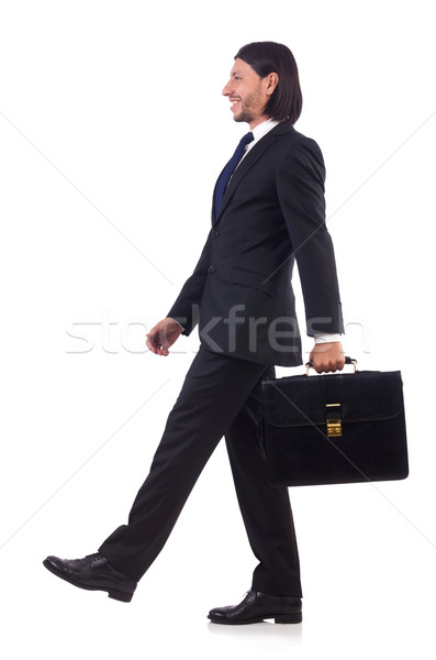 Businessman rushing isolated on the white background Stock photo © Elnur