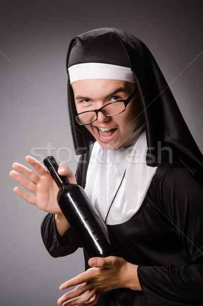смешные человека монахиня одежду женщину Сток-фото © Elnur